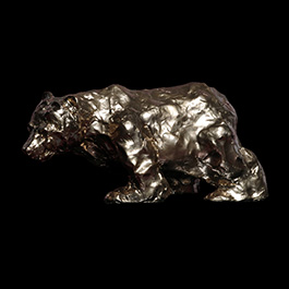 bear, bear made of bronze, bronze bear